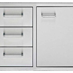 30" Delta Heat Door 3-Drawer Combo