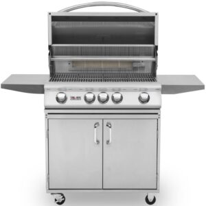 32" Delsol Freestanding Gas Grill with Rotisserie Burner, 4 Burner