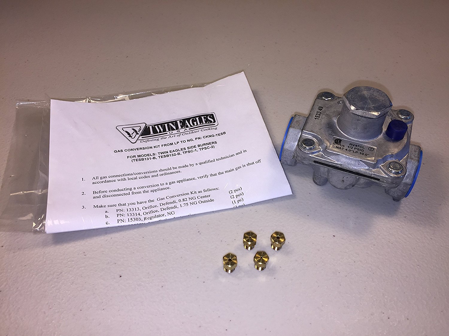 NG Conversion Kit for TEBC, LP to NG, with NG Regulator 3 NG Conversion Kit for TEBC, LP to NG, with NG Regulator