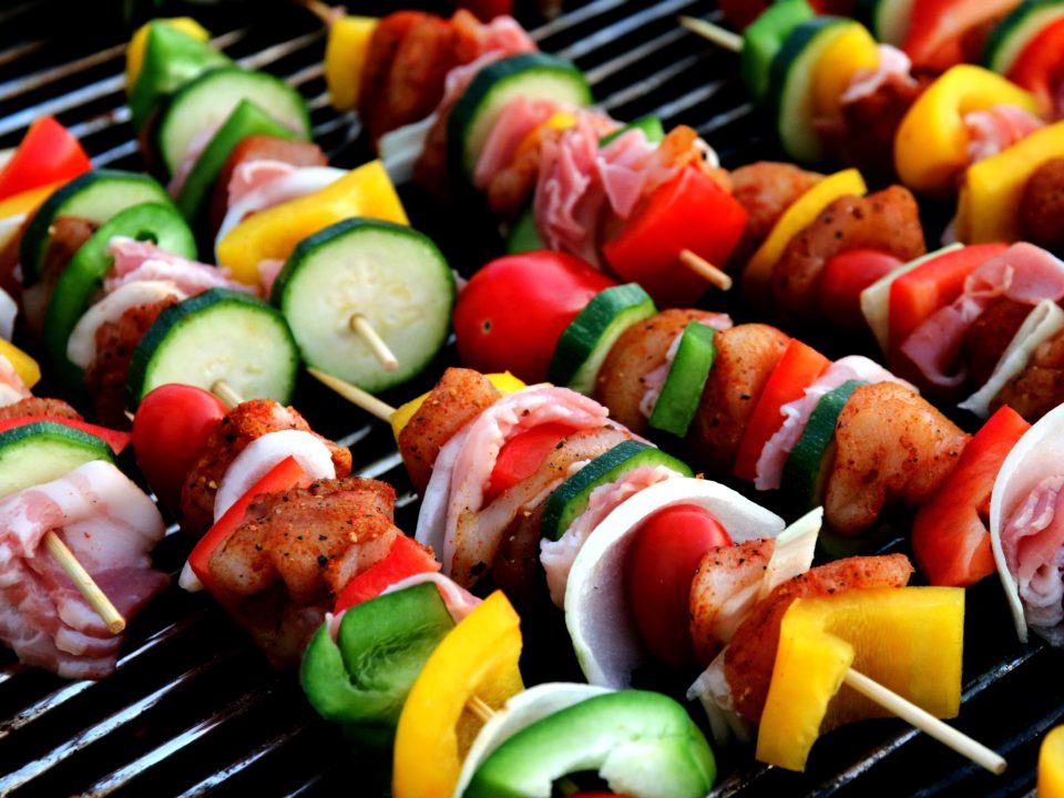 food on grill